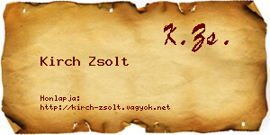 Kirch Zsolt névjegykártya